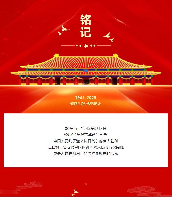 銘記抗戰偉業，傳承民族精神